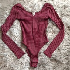 Burgundy Out From Under bodysuit